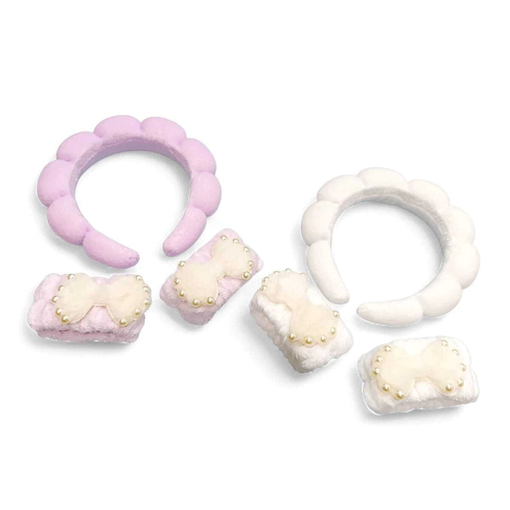 Set Vincha+Muñequeras Pastel Mely