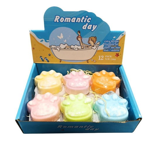 Pack x12u Bomba de Baño Patita de Perro