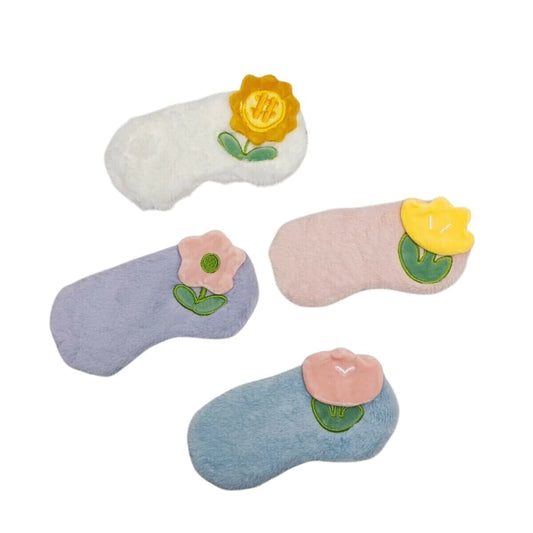 Antifaz de Gel Peluche Flor Mely