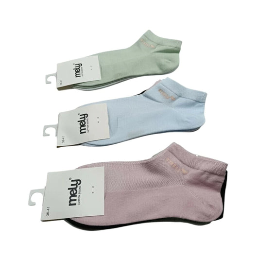 Medias Soquete Mujer Miu Corazon 3 Pares SIZE:36-41