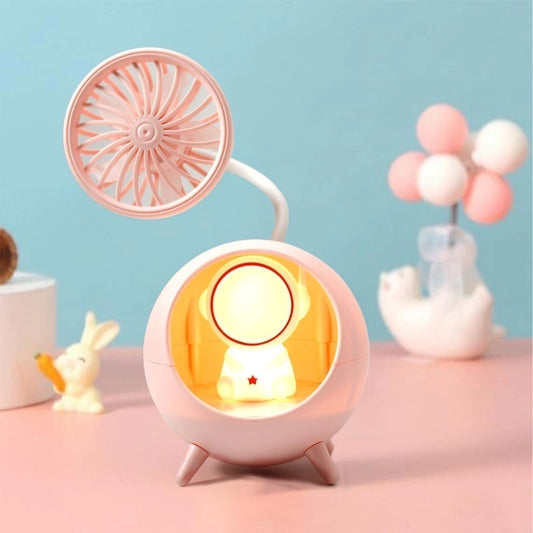 Mini ventilador con luz para escritorio diseño