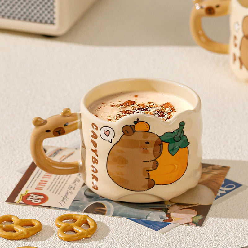 Taza Capybara Apilable con Cuchara