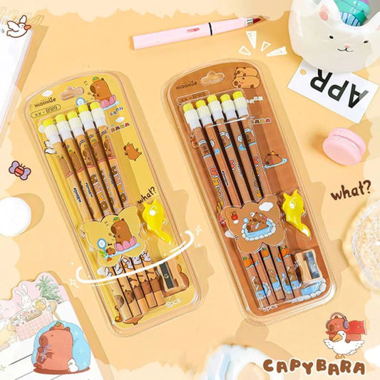 Set de 5 Lapices Capybara