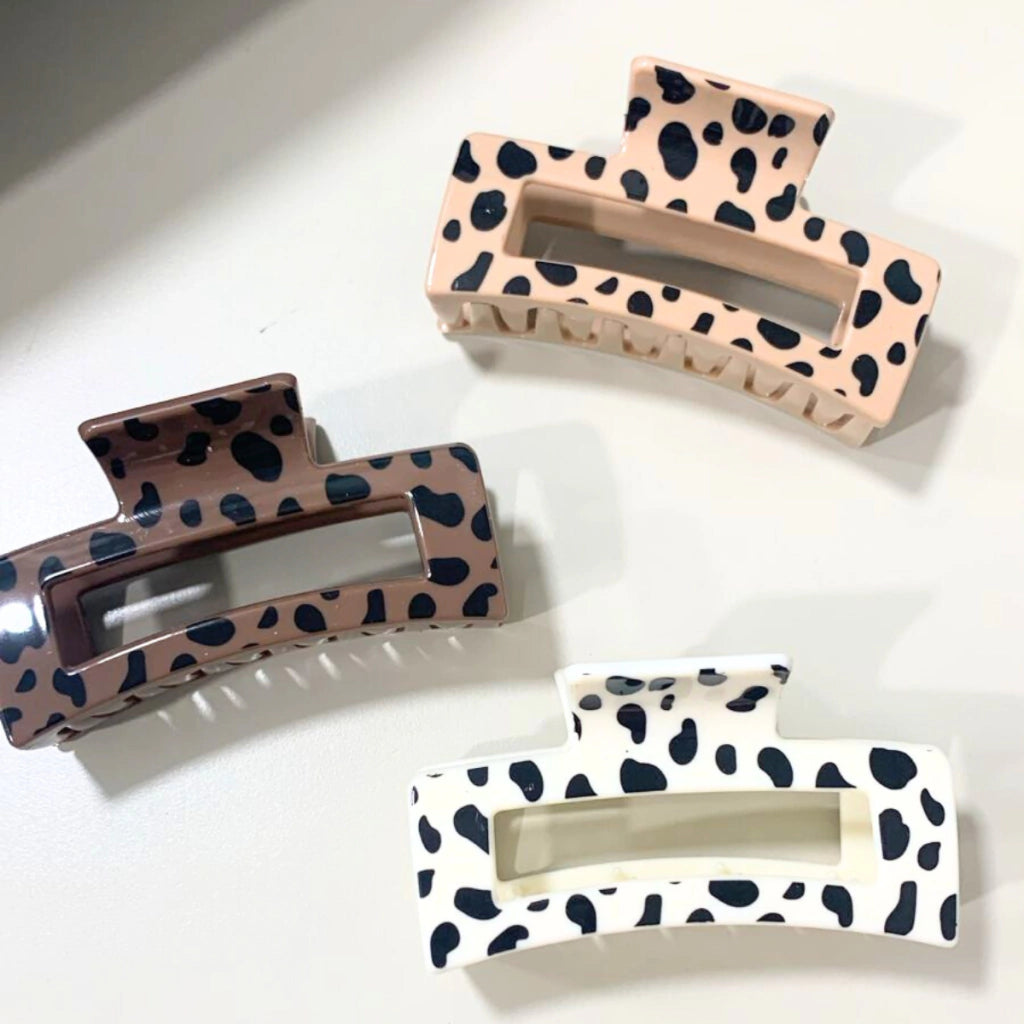 Pack Broche cuadrada x12pcs animalprimt 8.5cm