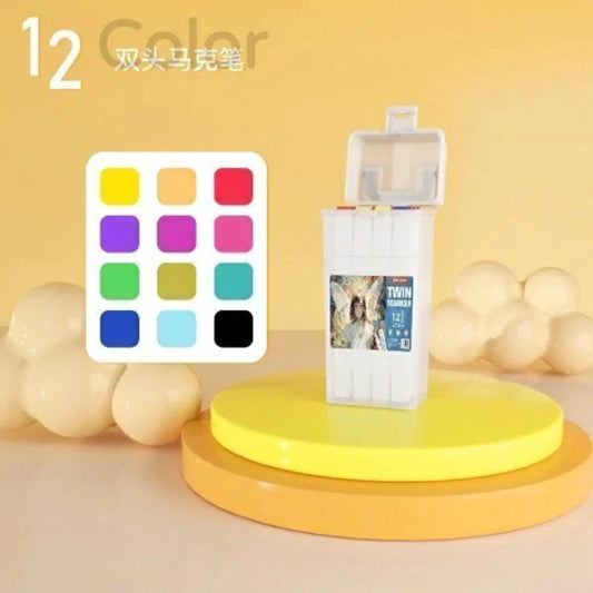 Marcador Doble TWIN MARKER 12Pcs