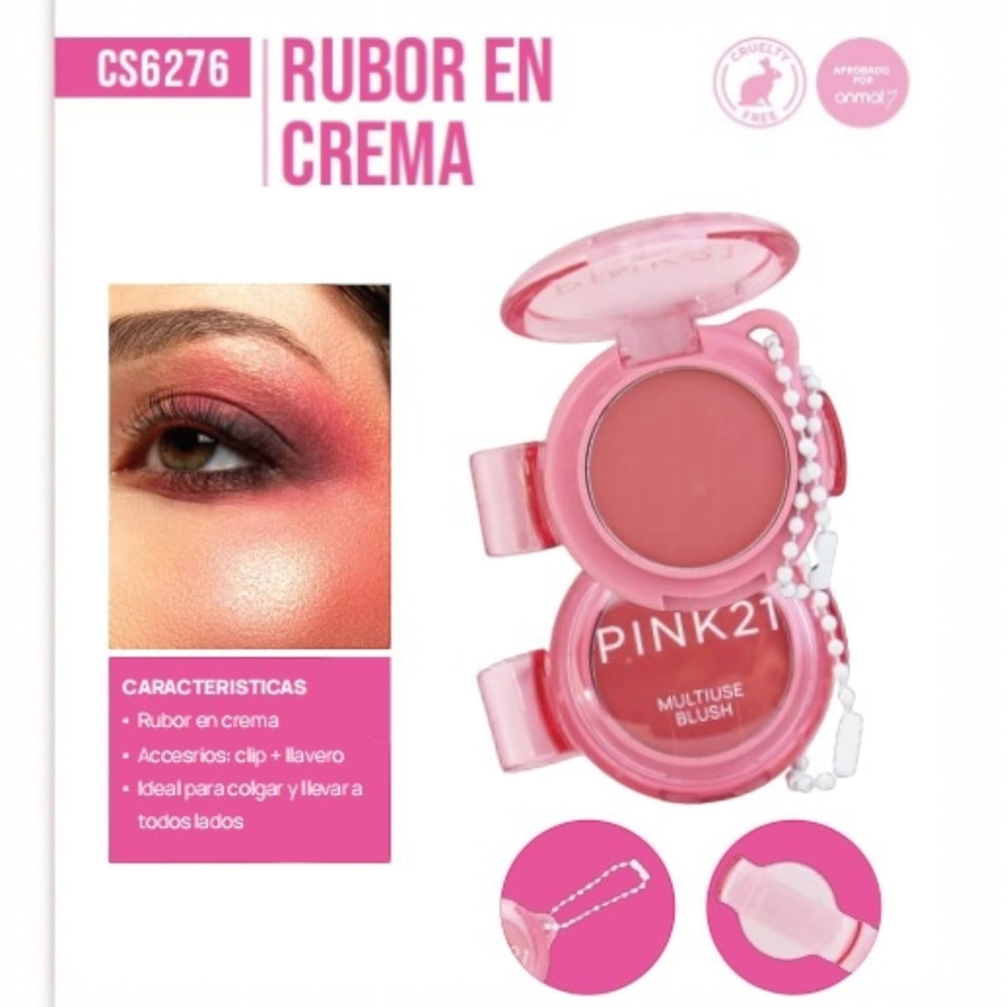 RUBOR EN CREMA PINK21