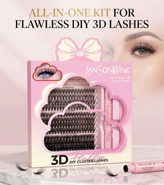 Kit de pestañas 3D lashes Pestañas de punto por punto
