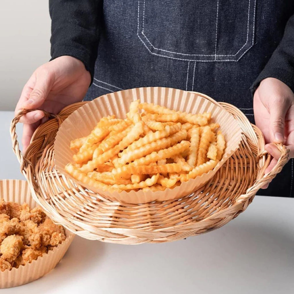 Papel para Freidora de Aire Redondo 100pcs 16cm