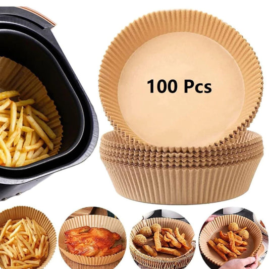 Papel para Freidora de Aire Redondo 100pcs 20cm