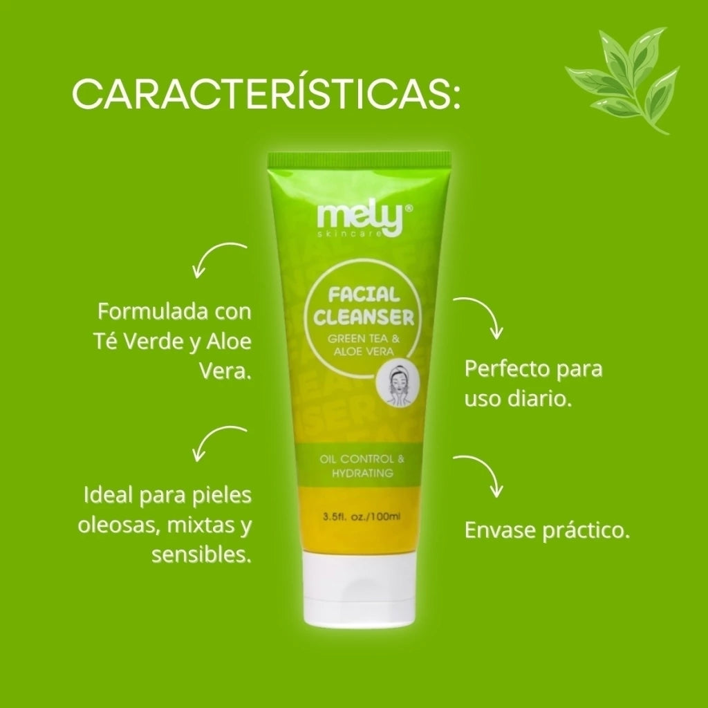 Facial Cleanser Mely 100ml Green Tea