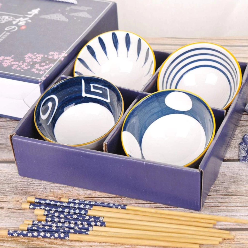 Set de Bowl+ Cucharon+Palitos 12Pcs