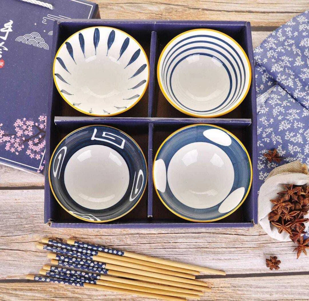 Set de Bowl+ Cucharon+Palitos 12Pcs