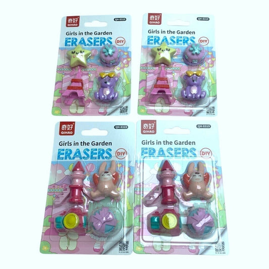 Goma borrador Erasers Diy Girls in the garden
