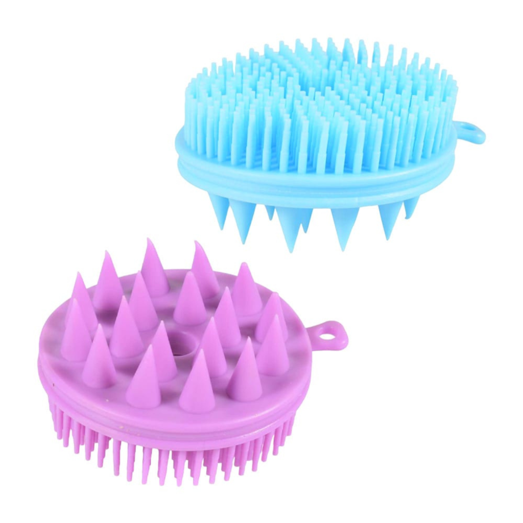 Cepillo de Silicona Multiuso Doble Punta Para Lavar Cabello