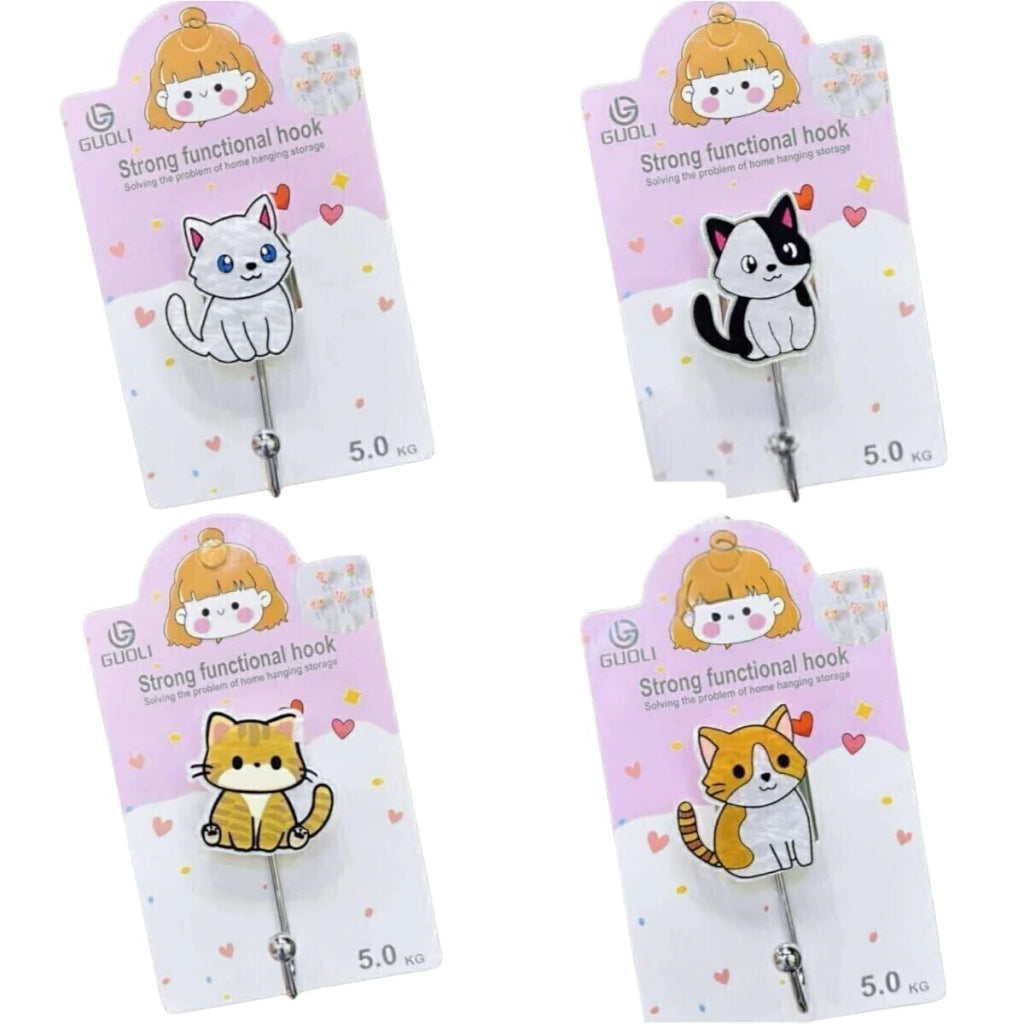 Gancho Adhesivo Forma Gato 5Kg