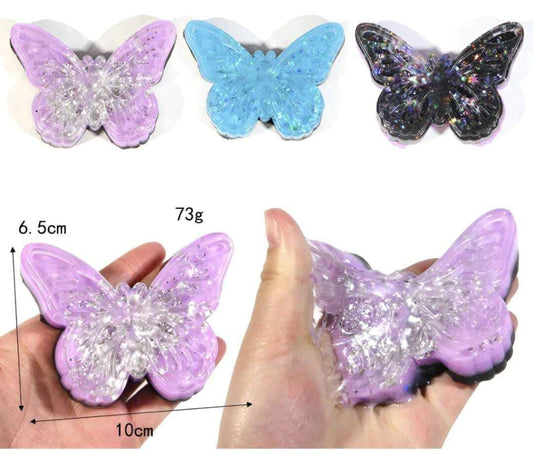 Squishy Mariposa con Glitter Hello Cat