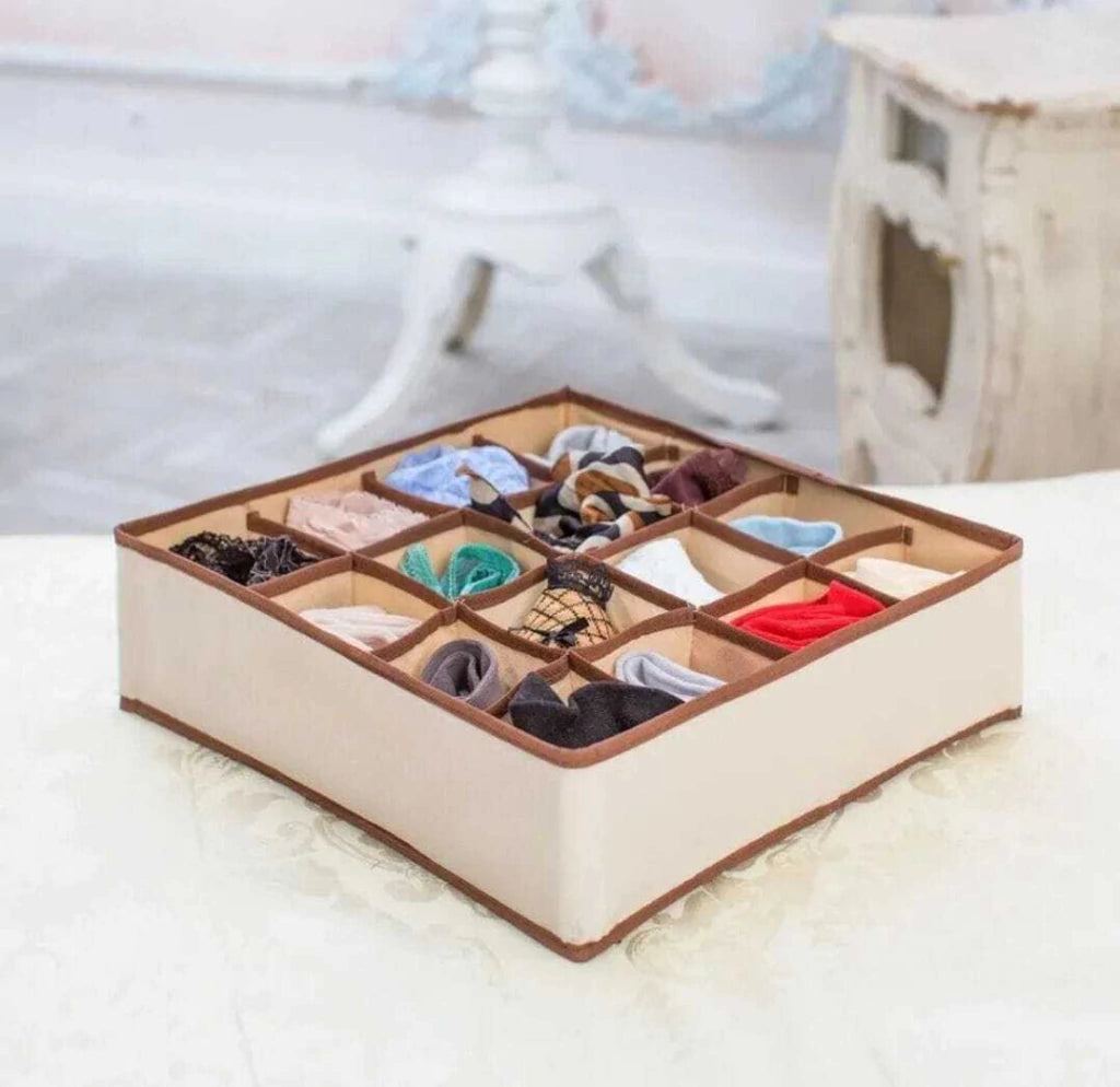 Cajon Organizador de Tela 16 DIVISION 32x32x10cm