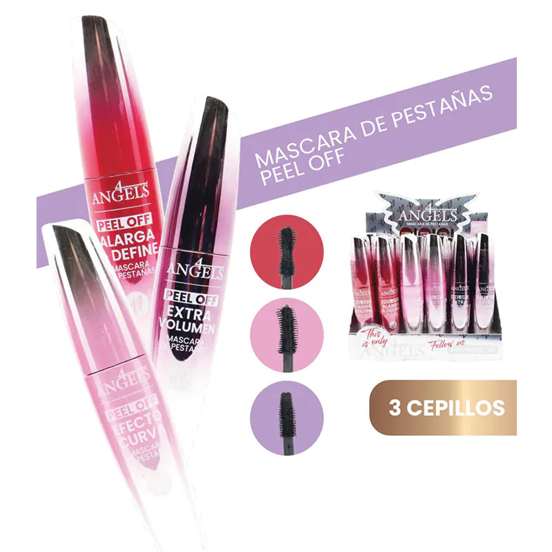 Mascara De Pestañas Efecto Extra Volumen Y Definicion Peel Off 4 Angels