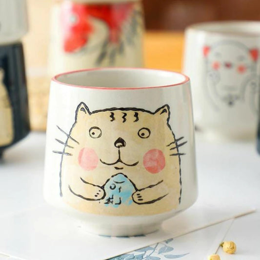 Vaso de Ceramica Gato Pez
