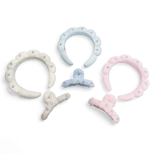 Set Vincha+Broche de Pelo Pastel Mely