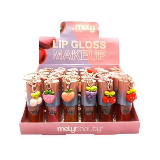 CAJA X24U LIP GLOSS MAKE UP LLAVERO MELY