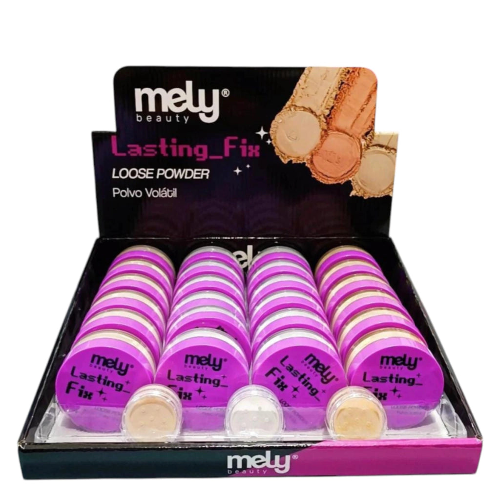 CAJA X24U POLVO SELLADOR TRASLÚCIDO LASTING FIX MELY