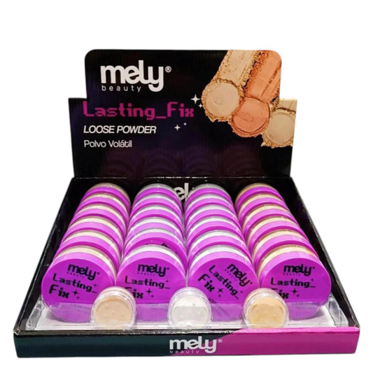 CAJA X24U POLVO SELLADOR TRASLÚCIDO LASTING FIX MELY
