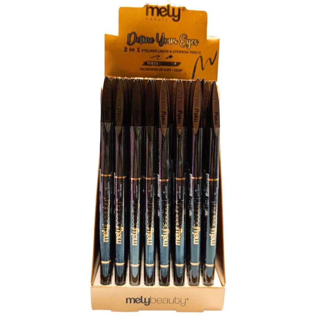 CAJA X48U Delineador de Ojos y Lapiz de Cejas 2en1