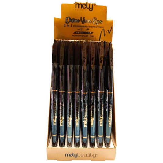 CAJA X48U Delineador de Ojos y Lapiz de Cejas 2en1