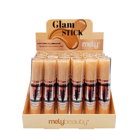CAJA X24U Glam Stick 2en1 Contorno+Iluminador MELY