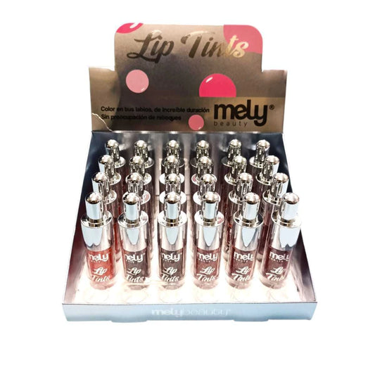 CAJA X24U Tinta para Labios Tapa Plateada Mely