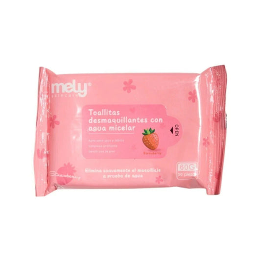 Toallitas Desmaquillantes Frutilla con Agua Micelar Mely