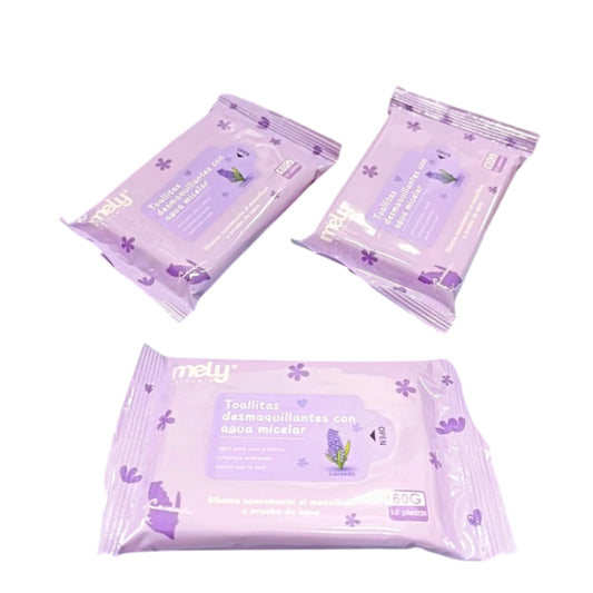 Toallitas Desmaquillantes con Agua Micelar Lavanda MELY
