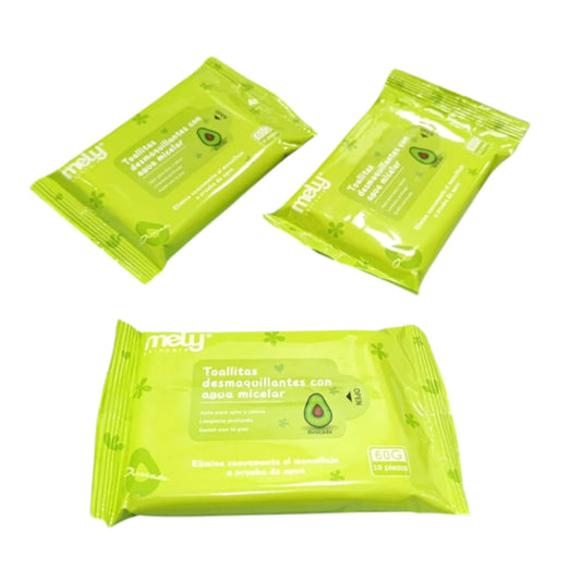 Toallitas Desmaquillantes con Agua Micelar Avocado MELY