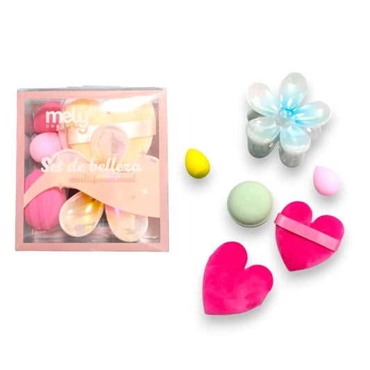 Set de Esponjas+Broche de Pelo 6pcs Mely
