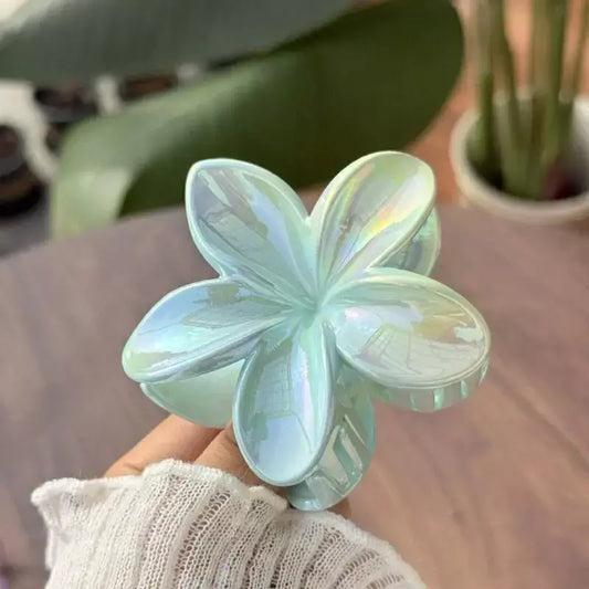 Pack x12u Broche de Pelo Flor Bali Tornasolado Pastel