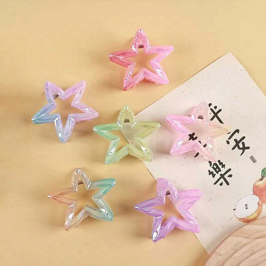 Pack x12u Broche de Pelo Estrella Tornasol