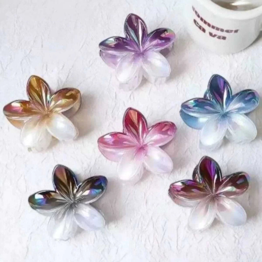 Pack x12u Broche de Pelo Flor Bali Degrade Tornasolado