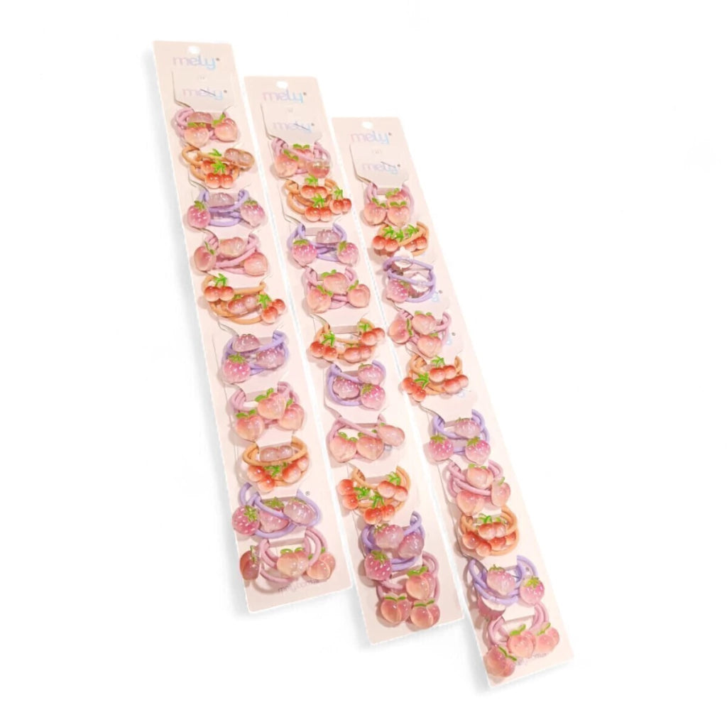 Colitas de Cabello Frutas con Destello