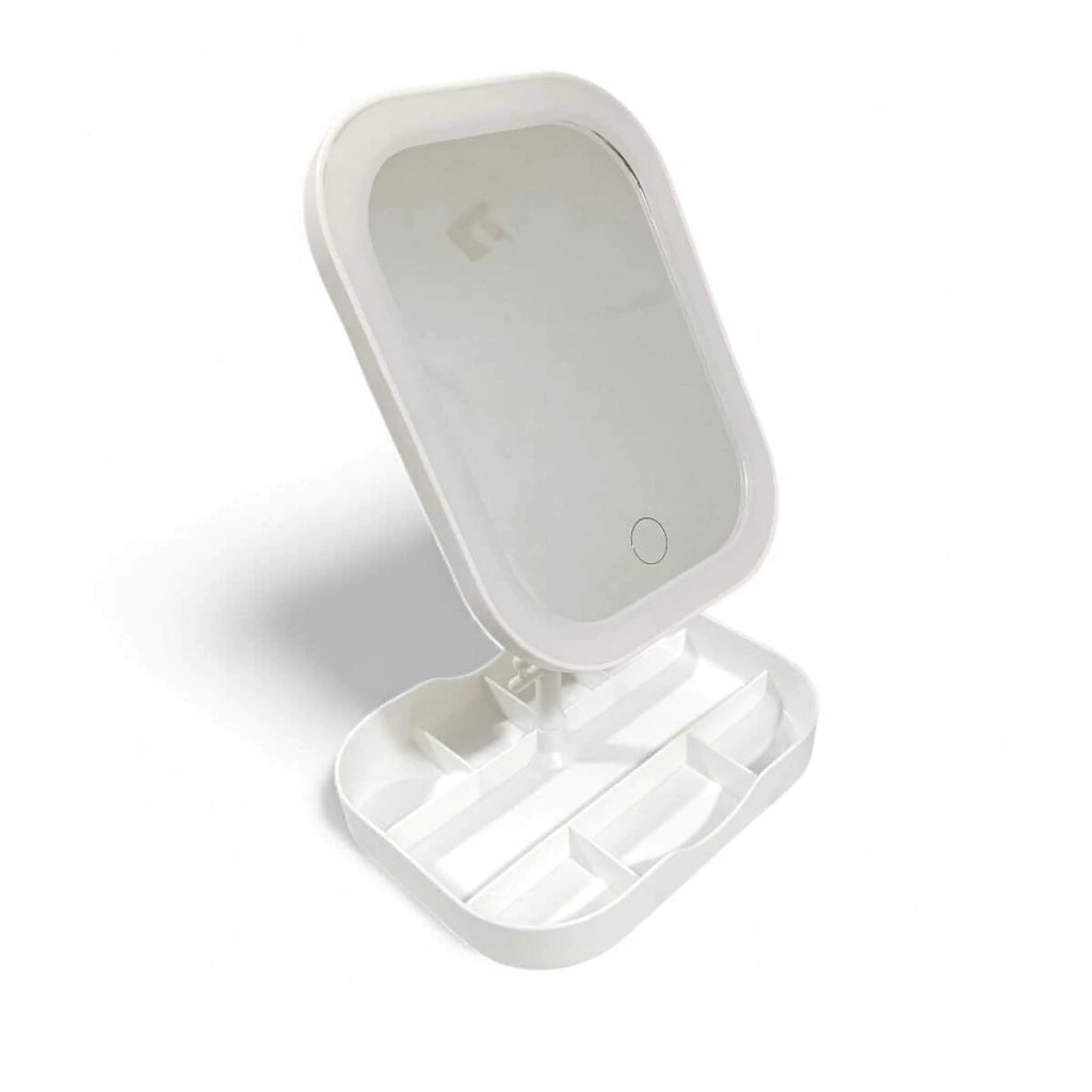 Espejo de Mesa LED Rectangular con Base