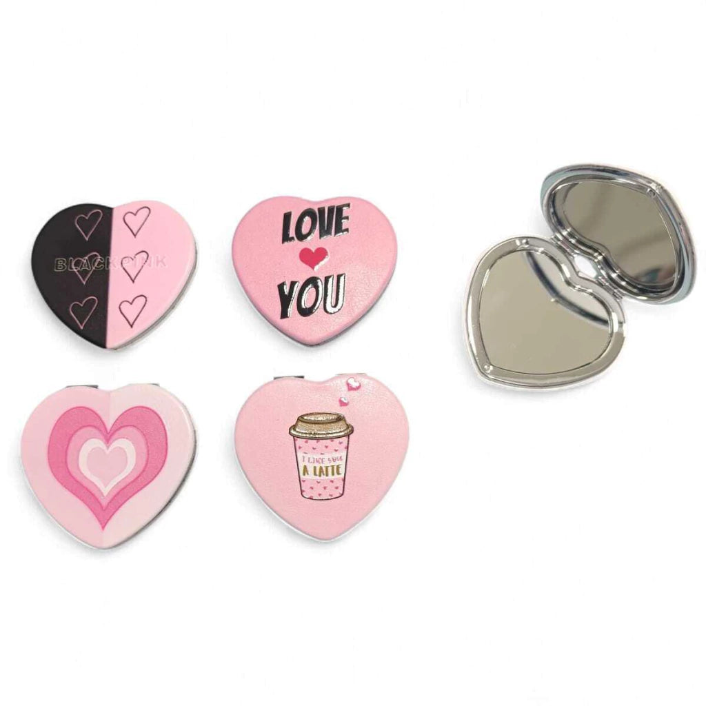 Espejo Portatil Forma Corazon Love