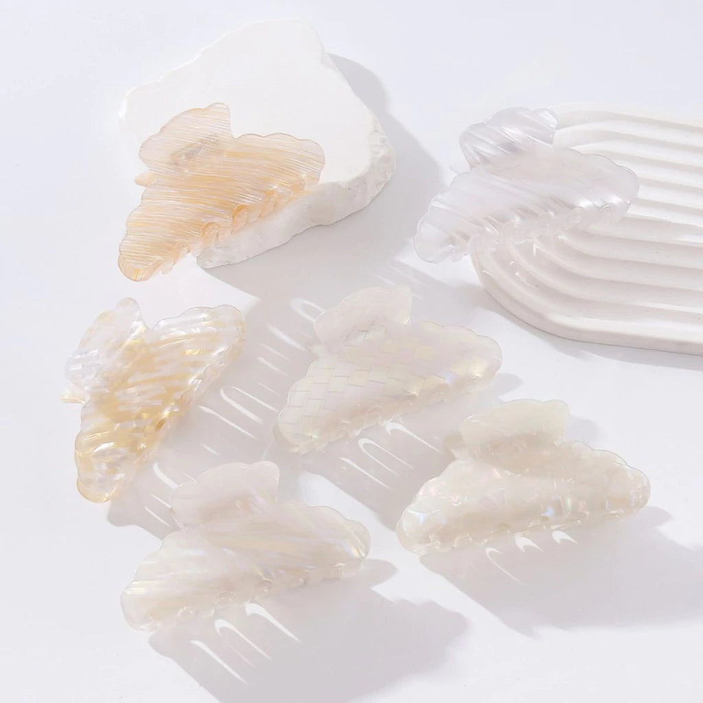 Pack x12u Broche de Cabello Nacar Blanco