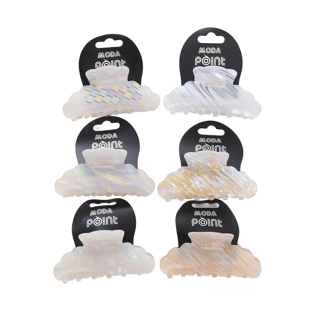 Pack x12u Broche de Cabello Nacar Blanco