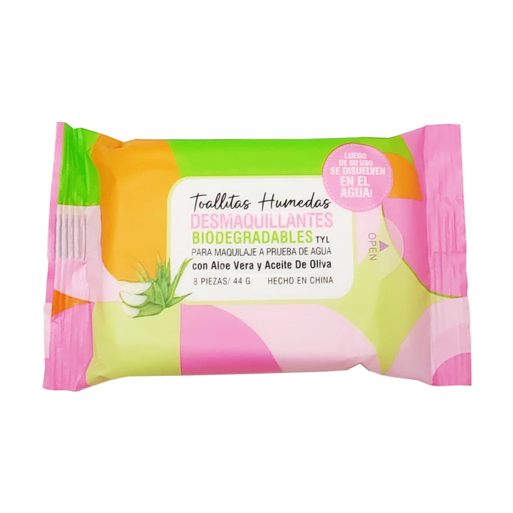 TOALLITAS HUMEDAS DESMAQUILLANTES BIODEGRADABLES