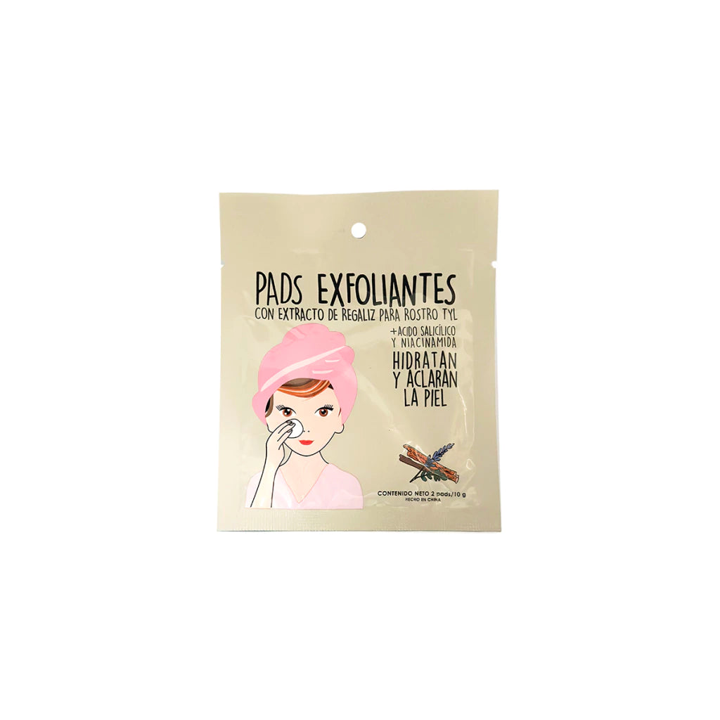PADS EXFOLIANTES PARA ROSTRO - CON EXTRACTO DE REGALIZ