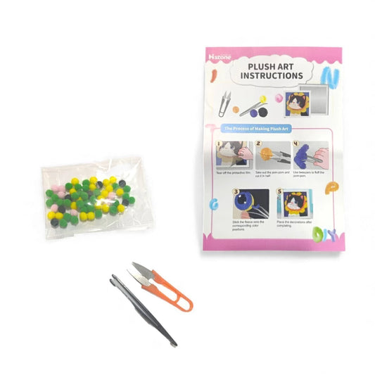 Kit DIY Fleece Plush Art 18x18cm