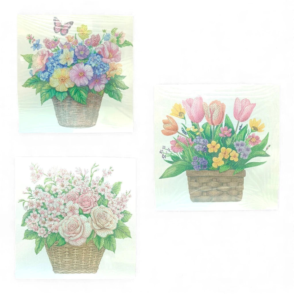Kit DIY Diamond Painting Flores 30x30cm