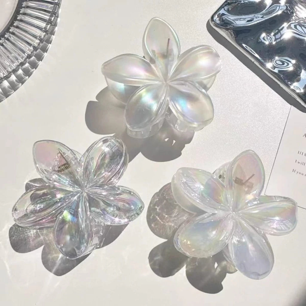 Broche para Pelo Flor Bali Tornasolado x12pcs