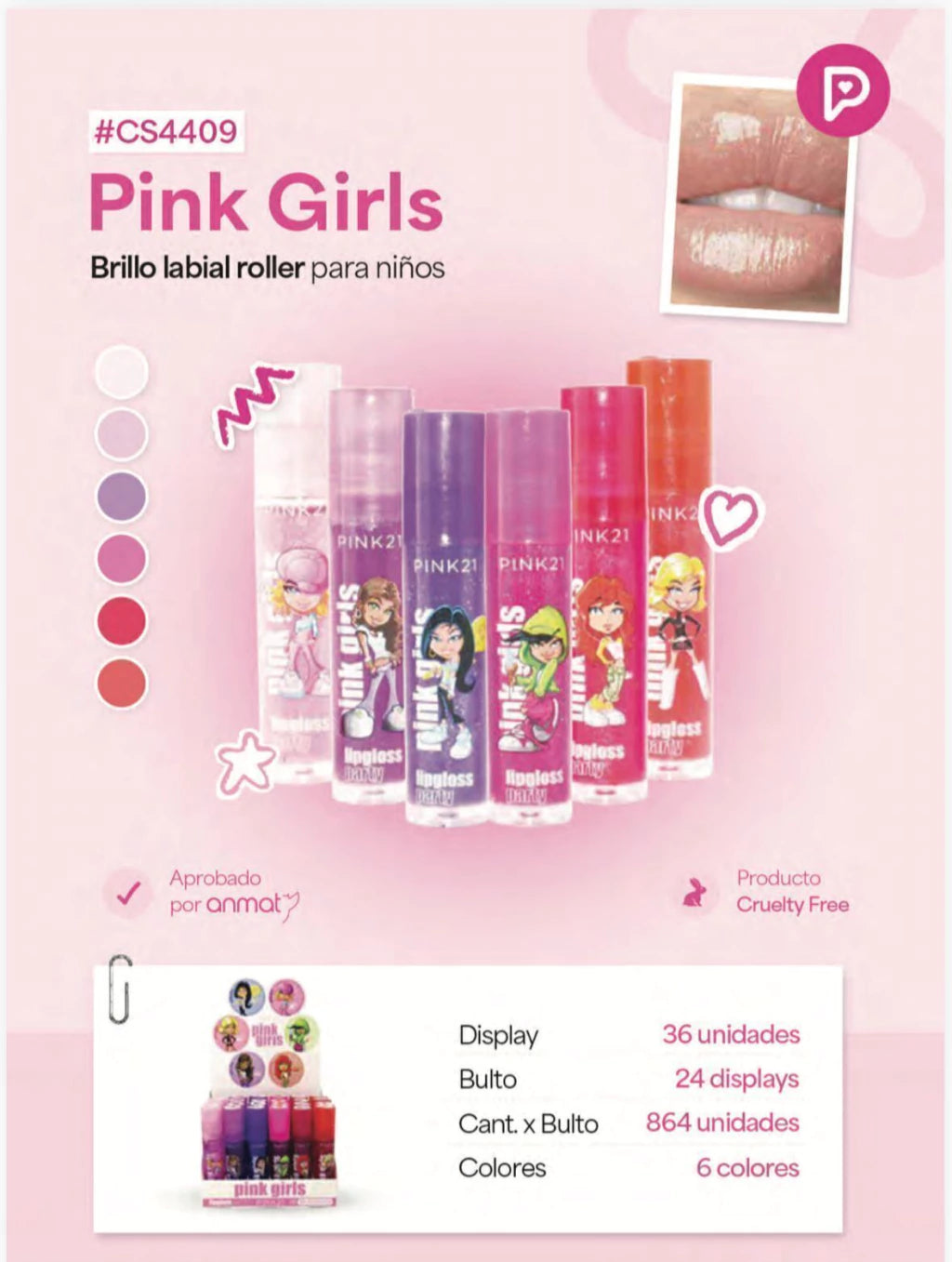 BRILLO LABIAL PINK GIRL