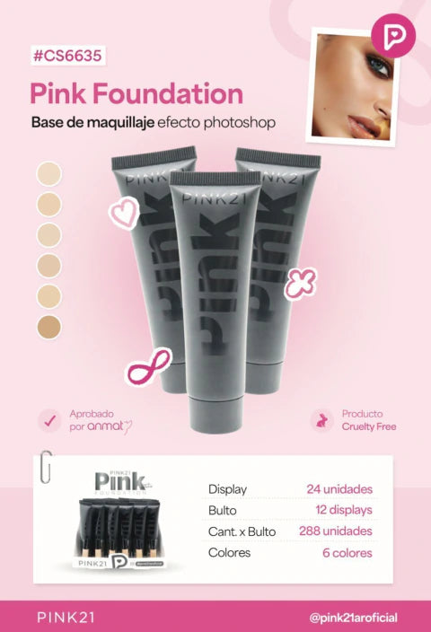 Base de maquillaje PINK SILICON PINK21